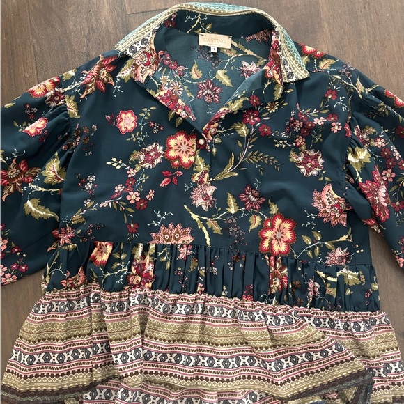 Casting Made in France Boho Floral Button-Up Blouse - Picture 4 of 8